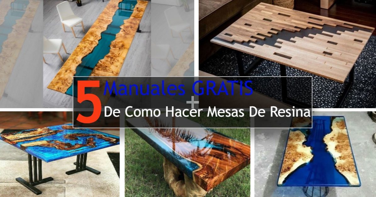 Mesas de madera Con Resina Epoxica + 5 Manuales gratis
