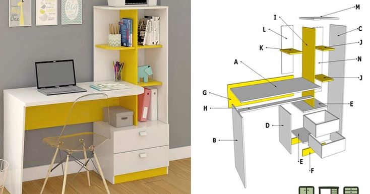cómo hacer muebles de melanina escritorio